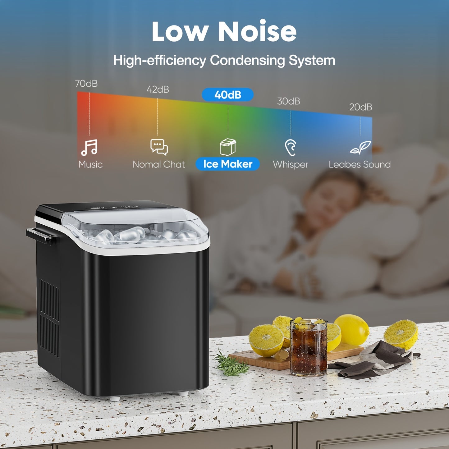 Portable Countertop Ice Maker Machine.