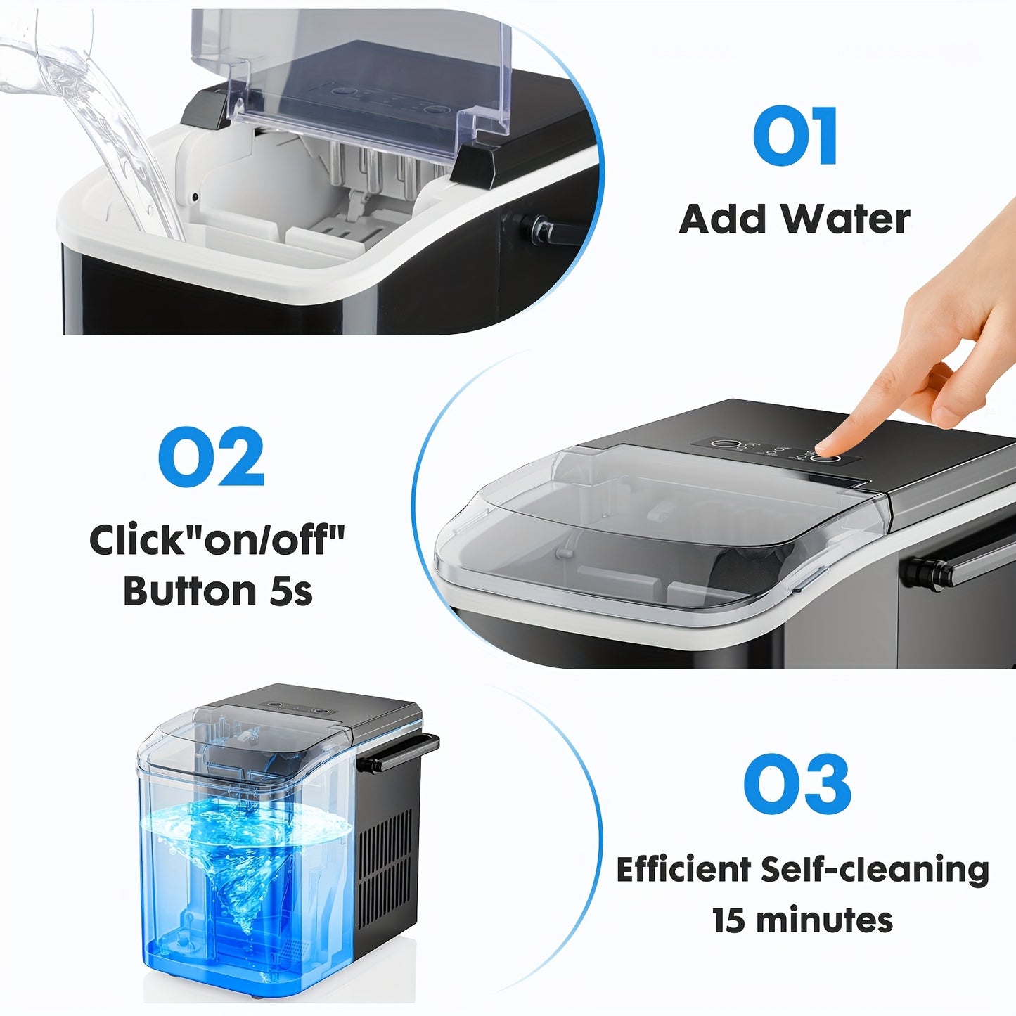 Portable Countertop Ice Maker Machine.